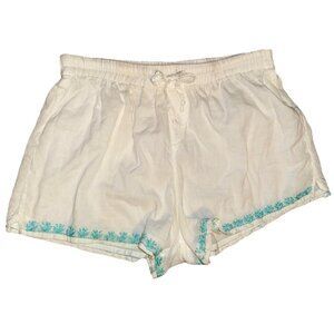 ROLLER RABBIT PAJAMA  SHORTS 100% COTTON WHITE SIZE MEDIUM BEACH SUMMER RESORT